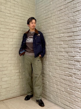 「HYSTERIC GLAMOUR（ヒステリックグラマー）のHYSTERIC HEAVY トラッカージャケット（デニムジャケット）」を使った、HIDEさん（メンズ・172cm）の秋コーディネート