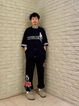「ワイドパンツ 」｜「アイテム（その他アウター）」を使った、HIDEさん（メンズ・172cm）の春コーディネート