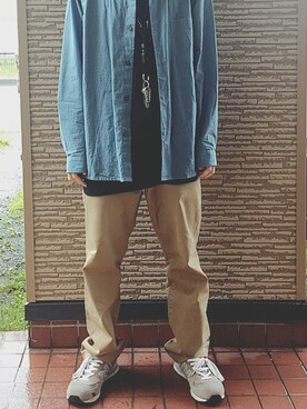 「WEGO（ウィゴー）のWEGO/スラブワッフルラウンドロングタンクトップ（タンクトップ）」を使った、-ryochin-さん（メンズ・170cm）の夏コーディネート