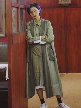 「盐系风格」｜「アイテム（ワンピース/ドレス）」を使った、林酷Coolさん（レディース・160cm）の秋コーディネート