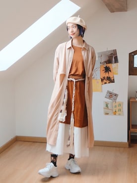 「通勤穿搭」｜「アイテム（ワンピース/ドレス）」を使った、林酷Coolさん（レディース・160cm）の冬コーディネート