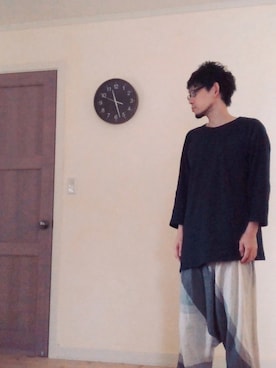 「チャイハネ（チャイハネ）のアイテム（Tシャツ/カットソー）」を使った、けんたろうさん（メンズ・170cm）の冬コーディネート