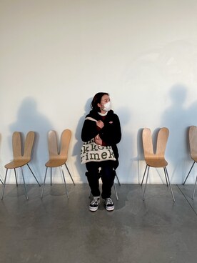 「DANTON（ダントン）のアイテム（ダッフルコート）」を使った、ともさん（レディース・166cm）の冬コーディネート