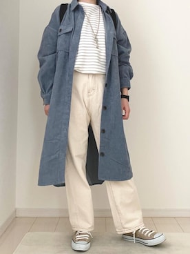 「コーデュロイシャツ」｜wendycoordinationさん（レディース・158cm）の春コーディネート