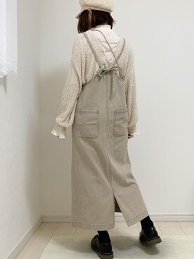 「袖フリル」｜「アイテム（その他）」を使った、wendycoordinationさん（レディース・158cm）の春コーディネート
