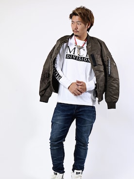 「MCD（エムシーディー）のアイテム（ジャケット/アウター）」を使った、GーLANDさん（メンズ・175cm）の冬コーディネート