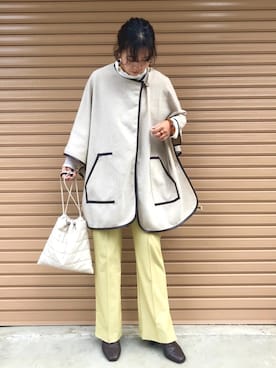 「w closet（ダブルクローゼット）のアイテム（その他アウター）」を使った、ミユさん（レディース・157cm）の秋コーディネート
