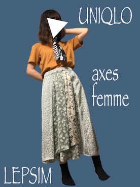 sume 再投稿中さんの（axes femme | アクシーズファム）を使ったコーディネート