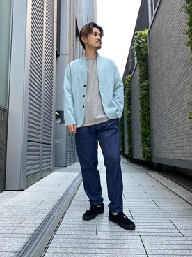 「アイテム（スリッポン）」を使った、Tsunodaさん（メンズ・174cm・20代）の春コーディネート