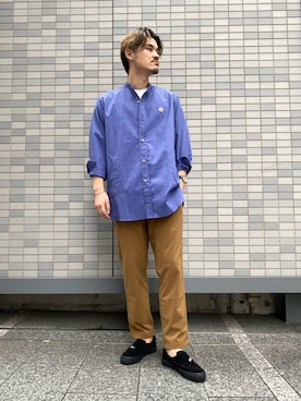 「アイテム（スリッポン）」を使った、Tsunodaさん（メンズ・174cm・20代）の春コーディネート