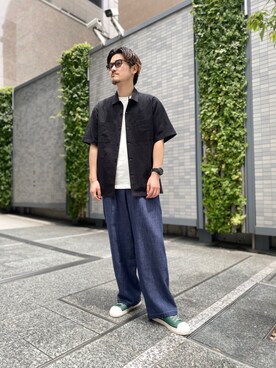 「URBAN RESEARCH（アーバンリサーチ）のアイテム（腕時計）」を使った、Tsunodaさん（メンズ・174cm）の夏コーディネート