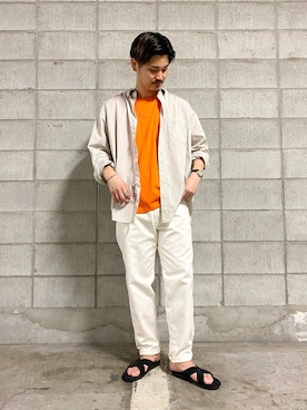 「Scye（サイ）のアイテム（パンツ）」を使った、Tsunodaさん（メンズ・174cm）の夏コーディネート