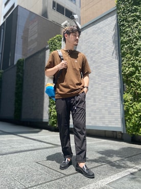 「Scye（サイ）のアイテム（Tシャツ/カットソー）」を使った、Tsunodaさん（メンズ・174cm）の夏コーディネート