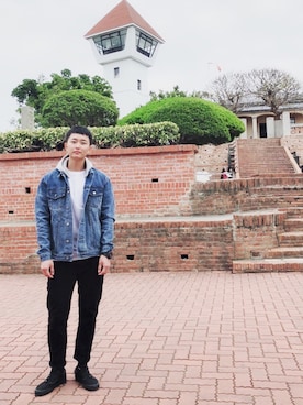 「UNKNOWN.（アンノウン）のアイテム（デニムジャケット）」を使った、Ericさん（メンズ・175cm）の冬コーディネート