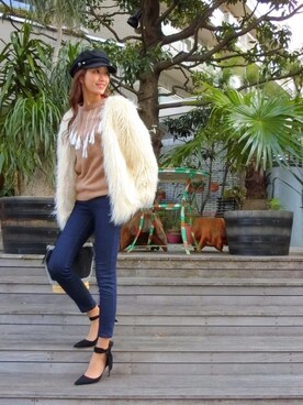 「SPIRALGIRL（スパイラルガール）のアイテム（その他アウター）」を使った、Vicente👖さん（レディース・160cm）の冬コーディネート
