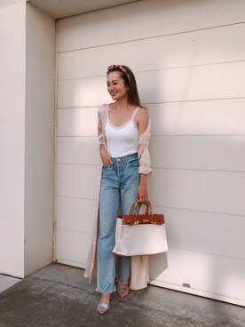 「カットオフ」｜「アイテム（キャミソール）」を使った、Vicente👖さん（レディース・162cm）の春コーディネート