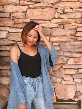 「Vicente（ヴィセンテ）のアイテム（キャミソール）」を使った、Vicente👖さん（レディース・157cm）の夏コーディネート