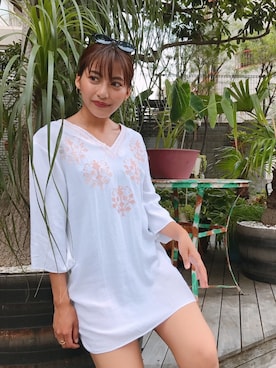 「日焼け対策」｜「アイテム（ワンピース/ドレス）」を使った、Vicente👖さん（レディース・157cm）の夏コーディネート