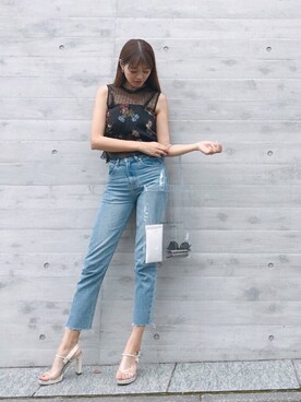 Vicente👖さんの「【Instagram藤田ニコル着用アイテム】バックルベルトサンダル」を使ったコーディネート