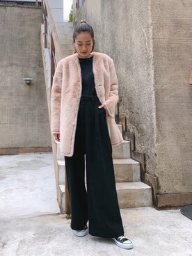 「CONVERSE（コンバース）のconverse コンバース ALL STAR 100 COLORS OX オールスター 100 カラーズ オックス 32861791 BLACK（スニーカー）」を使った、Vicente👖さん（レディース・162cm）の秋コーディネート