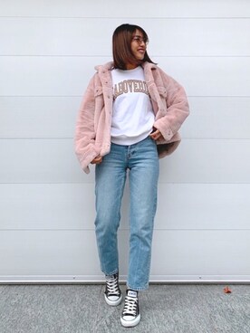 「CONVERSE（コンバース）のconverse コンバース ALL STAR 100 COLORS OX オールスター 100 カラーズ オックス 32861791 BLACK（スニーカー）」を使った、Vicente👖さん（レディース・157cm）の秋コーディネート