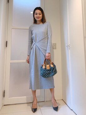 「リブ　」｜「アイテム（アクセサリー）」を使った、Vicente👖さん（レディース・162cm）の冬コーディネート