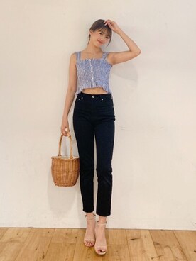 「Vicente（ヴィセンテ）のアイテム（キャミソール）」を使った、Vicente👖さん（レディース・168cm）の夏コーディネート