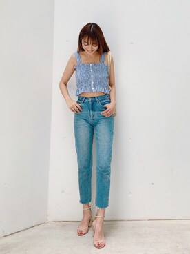 「Vicente（ヴィセンテ）のアイテム（キャミソール）」を使った、Vicente👖さん（レディース・168cm）の夏コーディネート