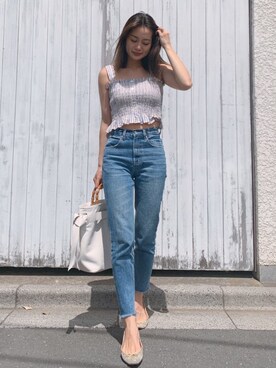 「Vicente（ヴィセンテ）のアイテム（キャミソール）」を使った、Vicente👖さん（レディース・162cm）の夏コーディネート