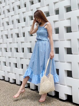 「Vicente（ヴィセンテ）のアイテム（キャミソール）」を使った、Vicente👖さん（レディース・168cm）の夏コーディネート