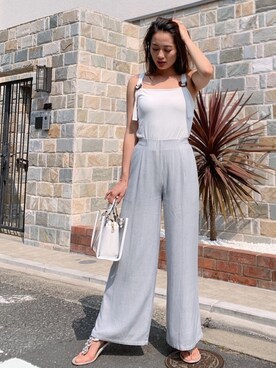 「Vicente（ヴィセンテ）のアイテム（キャミソール）」を使った、Vicente👖さん（レディース・162cm）の夏コーディネート