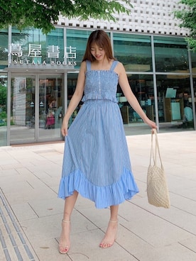 「Vicente（ヴィセンテ）のアイテム」を使った、Vicente👖さん（レディース・168cm）の夏コーディネート