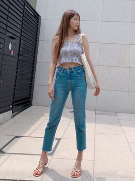 「Vicente（ヴィセンテ）のアイテム（キャミソール）」を使った、Vicente👖さん（レディース・168cm）の夏コーディネート
