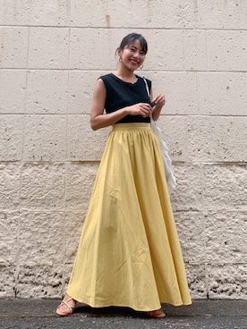 「Vicente（ヴィセンテ）のアイテム（タンクトップ）」を使った、Vicente👖さん（レディース・157cm）の夏コーディネート