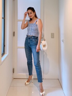「Vicente（ヴィセンテ）のアイテム（キャミソール）」を使った、Vicente👖さん（レディース・160cm）の夏コーディネート