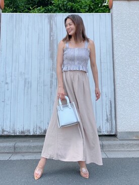 「Vicente（ヴィセンテ）のアイテム（キャミソール）」を使った、Vicente👖さん（レディース・162cm）の夏コーディネート