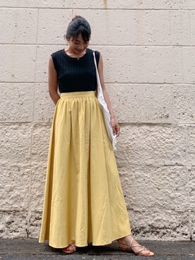 「Vicente（ヴィセンテ）のアイテム（タンクトップ）」を使った、Vicente👖さん（レディース・157cm）の夏コーディネート