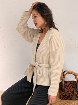 「Vicente（ヴィセンテ）のアイテム（カーディガン/ボレロ）」を使った、Vicente👖さん（レディース・162cm）の秋コーディネート