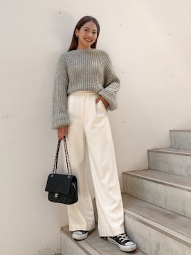 Vicente👖さんの「Monotone wool pants」を使ったコーディネート