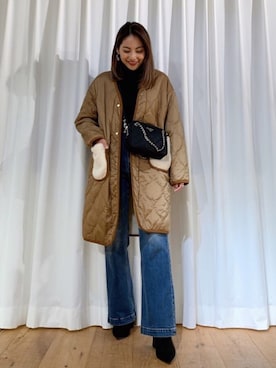 「キルティングコート」｜Vicente👖さん（レディース・157cm）の冬コーディネート