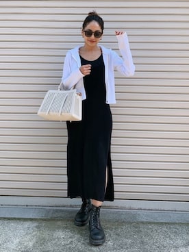 「日焼け対策」｜「アイテム（ブーツ）」を使った、Vicente👖さん（レディース・157cm）の春コーディネート