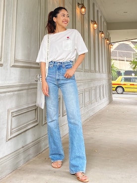 「Vicente（ヴィセンテ）のアイテム」を使った、Vicente👖さん（レディース・157cm）の夏コーディネート