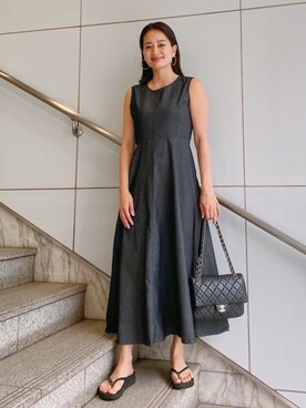 「シャネル」｜「アイテム（ワンピース/ドレス）」を使った、Vicente👖さん（レディース・162cm）の夏コーディネート