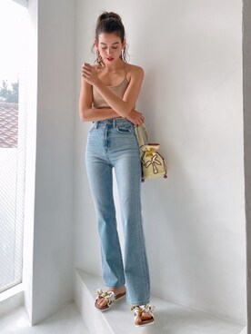 「Vicente（ヴィセンテ）のアイテム（キャミソール）」を使った、Vicente👖さん（レディース・166cm）の春コーディネート