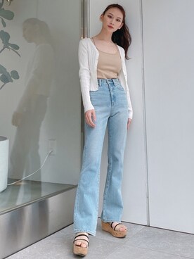 「Vicente（ヴィセンテ）のアイテム（キャミソール）」を使った、Vicente👖さん（レディース・160cm）の春コーディネート