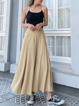 「Vicente（ヴィセンテ）のアイテム（キャミソール）」を使った、Vicente👖さん（レディース・166cm）の春コーディネート