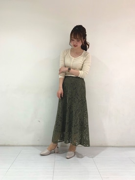 「アイテム（パンプス、グレー系）」を使った、ORientalTRaffic ルミネ北千住店さん（レディース・168cm）の春コーディネート