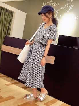 Green Parks グリーンパークス の ギンガムチェックワンピース ワンピース Wear