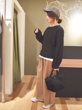 「アイラブCONVERSE」｜gocciさん（レディース・160cm）の冬コーディネート