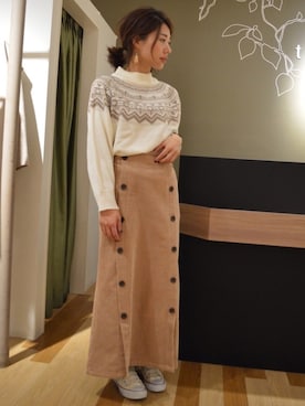 「アイラブCONVERSE」｜gocciさん（レディース・160cm）の冬コーディネート